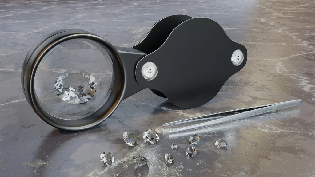 Magnifying Glass Analytics Chart