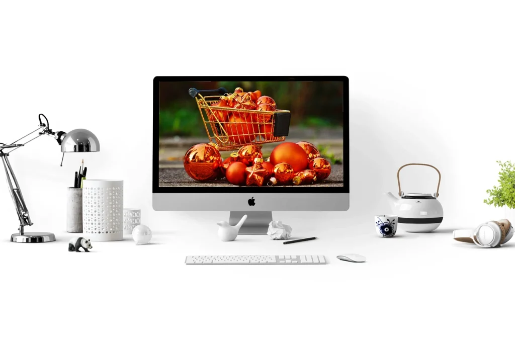 Online Shopping Laptop Screen