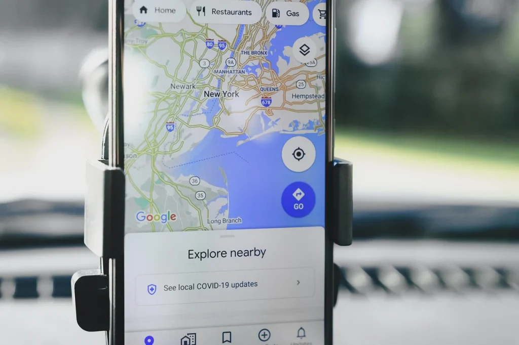 Smartphone Map City Street
