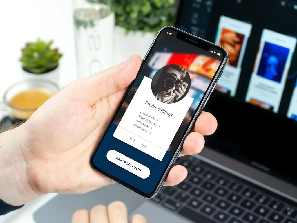 Smartphone User Web Design Interface