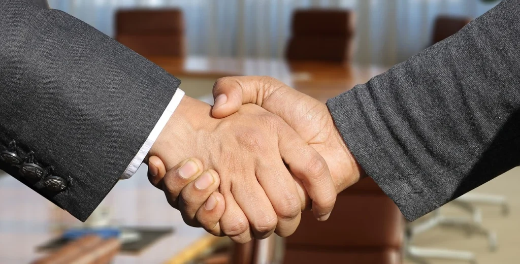 Team Meeting Handshake