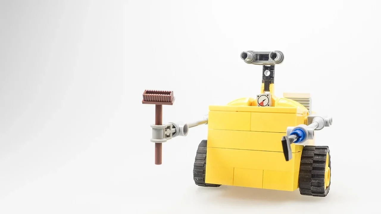 Artificial Intelligence Robot Writing Computer Screen