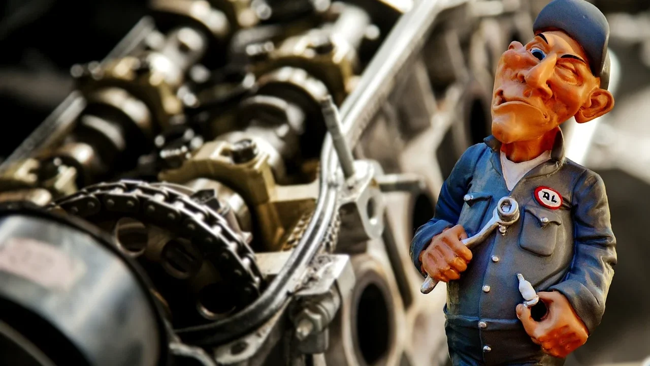 Car Workshop Mechanic Working