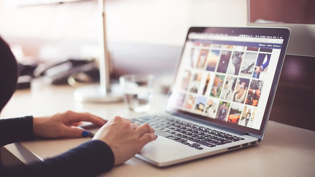 Content Creation Laptop Typing