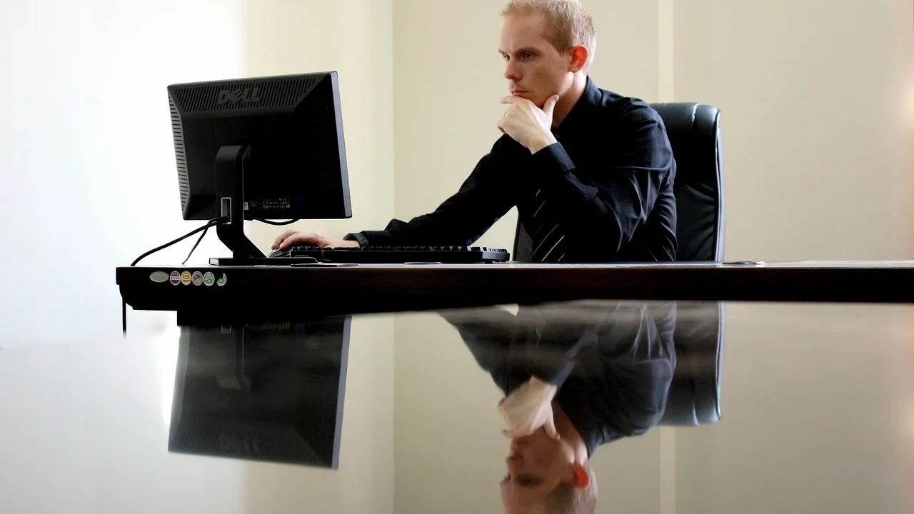 Frustrated Businessman Laptop Error
