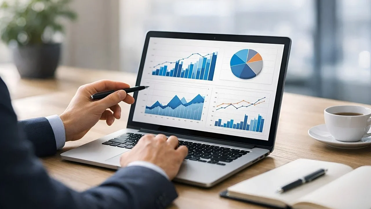 Growth Chart Business Success Dashboard
