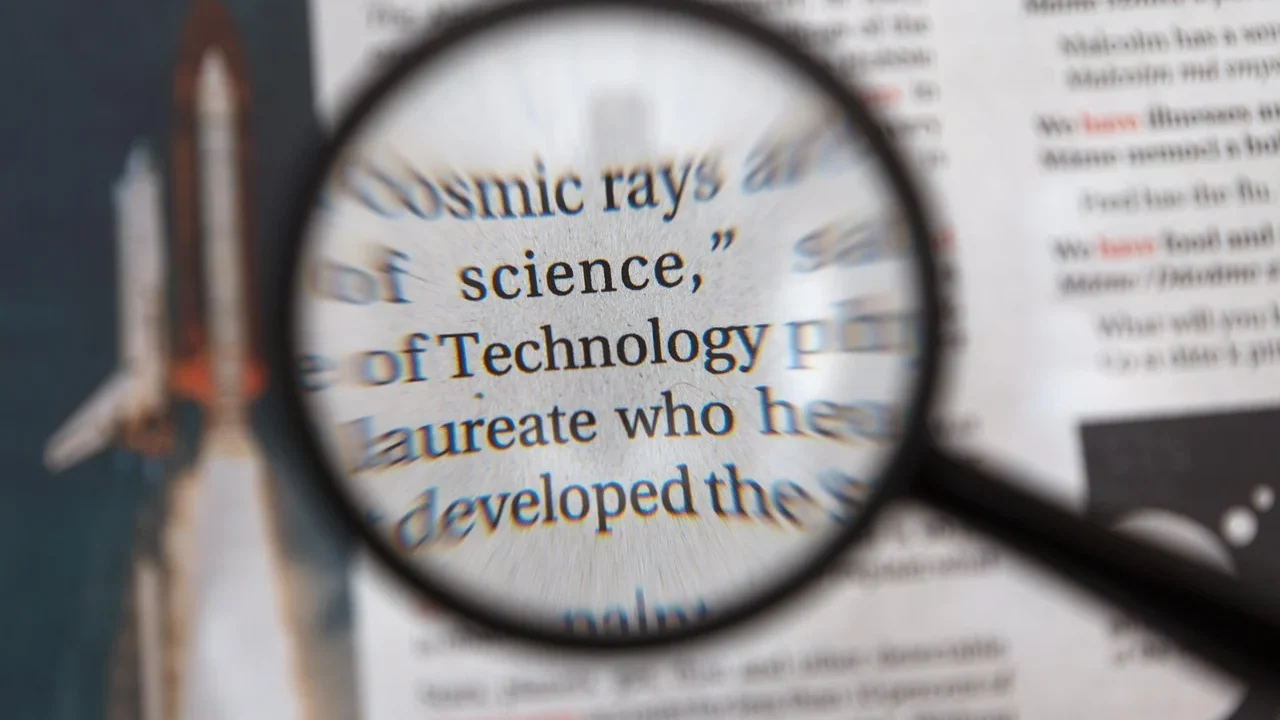 Magnifying Glass Paper Document