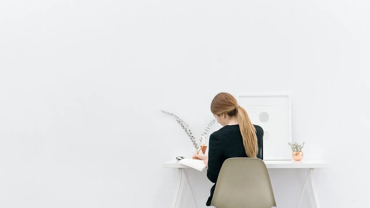 Woman Writing Creative Office