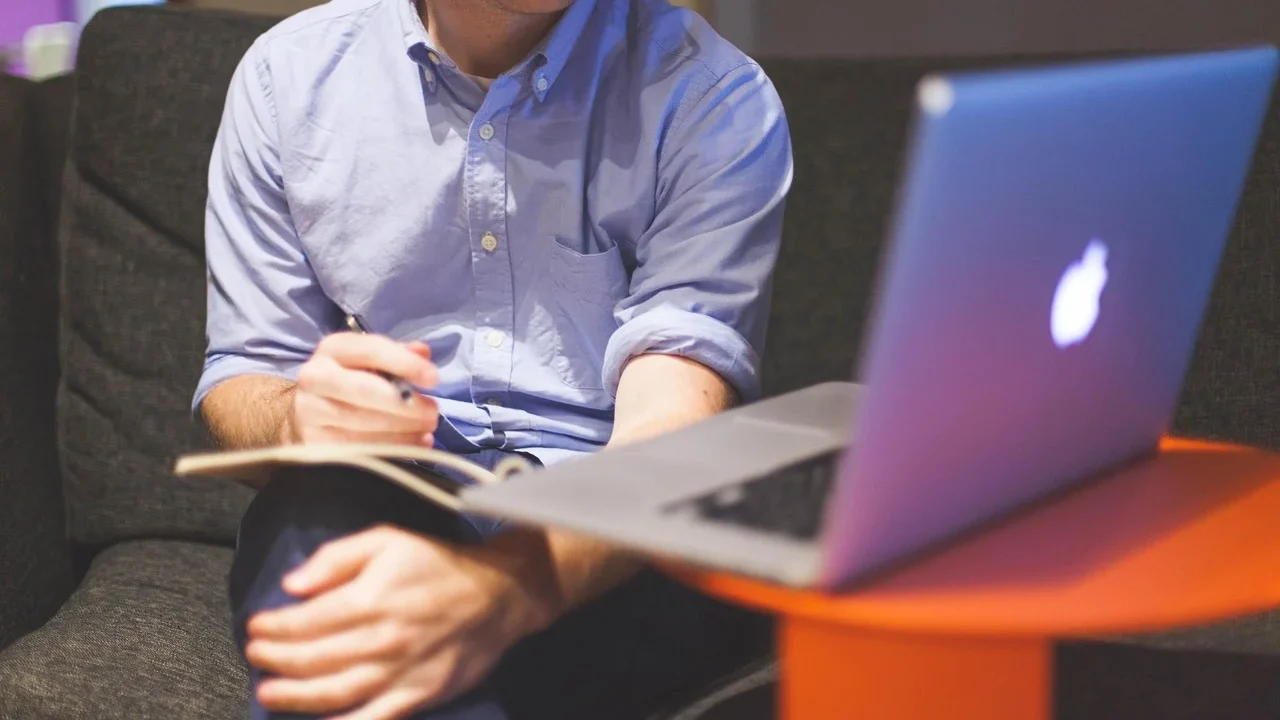 Worried Businessman Laptop
