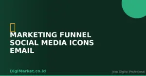 Marketing Funnel Social Media Icons Email Newsletter