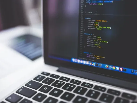 Computer Screen Software Interface - Website Blog AI